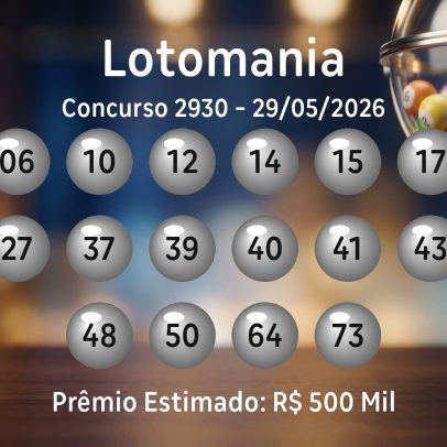 Lotomania: números sorteados no concurso 2930