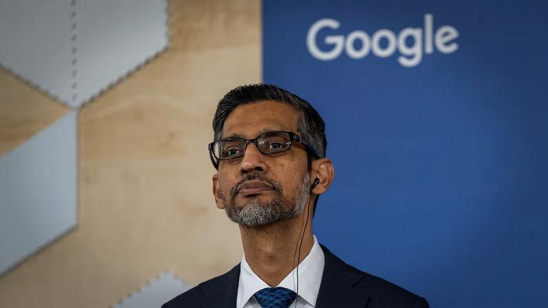 Sundar Pichai apresentou as inovações da empresa e enfatizou que os serviços do Google são utilizados por bilhões de usuários.