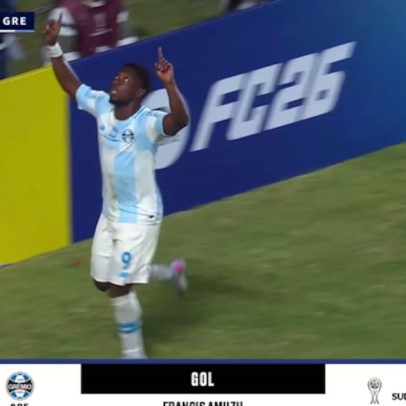 Francis Amuzu garante o segundo do Grêmio com chute rasteiro