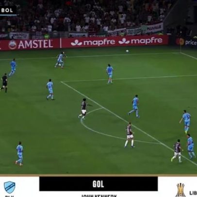 John Kennedy marca gol da vitória do Fluminense na Libertadores
