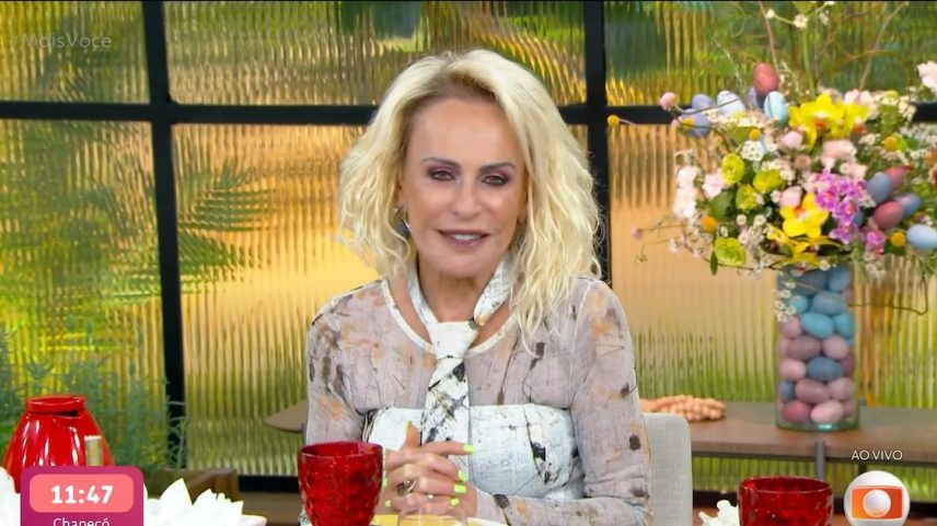Ana Maria Braga durante a apresentação do 'Mais Você' em abril de 2026