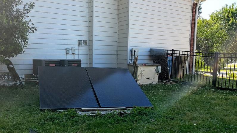 Backyard solar panels