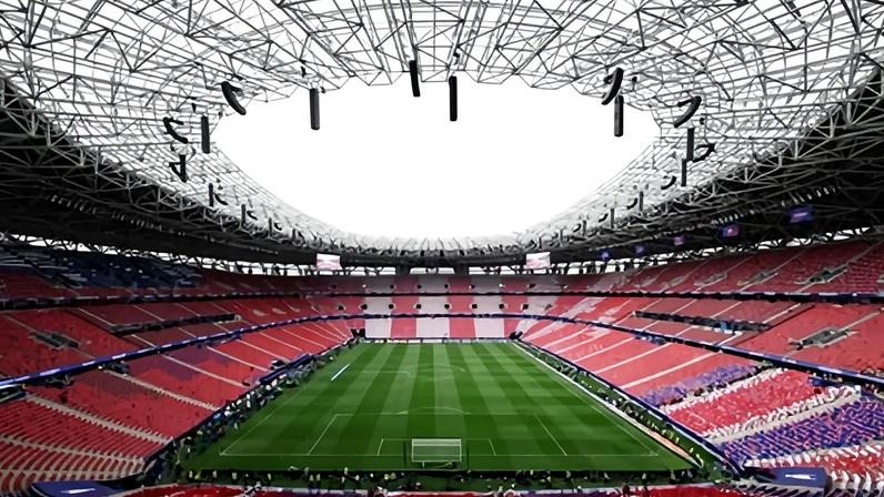 The Puskas Arena in Budapest is decked out in both clubs’ colours.