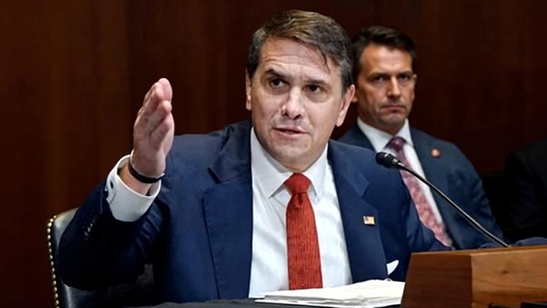 Todd Blanche testifies before a Senate subcommittee on the justice department's proposed 2027 budget in Washington DC on 19 May 2026.