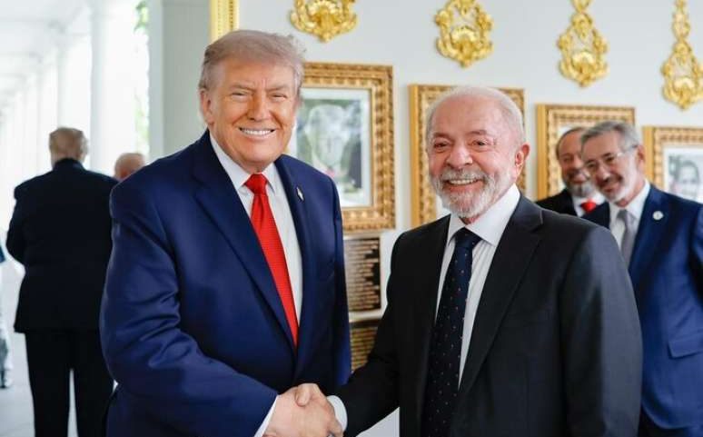 Presidente da República, Luiz Inácio Lula da Silva, durante Encontro com o Presidente dos Estados Unidos, Donald Trump.