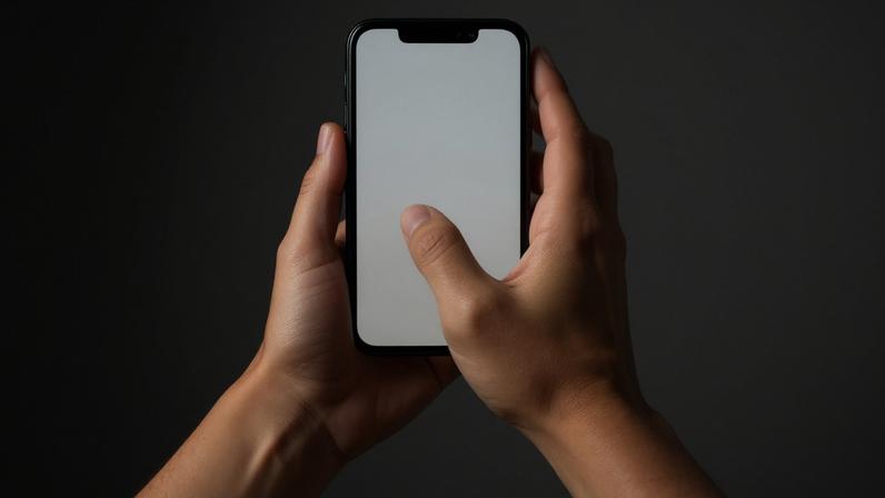 Hands holding a phone.