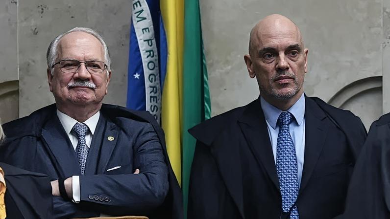 Os ministros do STF Edson Fachin e Alexandre de Moraes