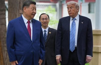 Trump questiona Xi se leva outros presidentes a jardim secreto
