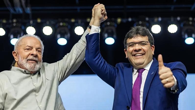 O presidente Luiz Inácio Lula da Silva e o governador do Piauí, Rafael Fonteles