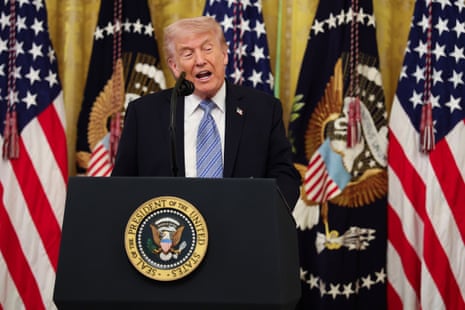 Donald Trump speaks at a small business summit at the White House on 4 May 2026.
