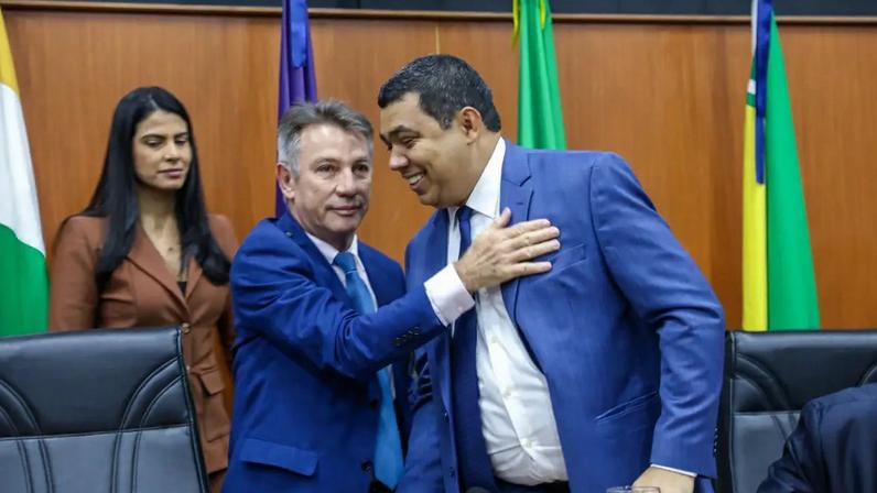O ex-governador Antônio Denarium e o presidente da Assembleia Legislativa, Soldado Sampaio