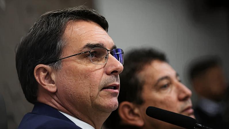 O senador e pré-candidato à Presidência, Flávio Bolsonaro (PL-RJ)