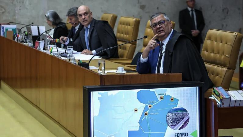 Ministros do STF durante julgamento sobre Ferrogrão