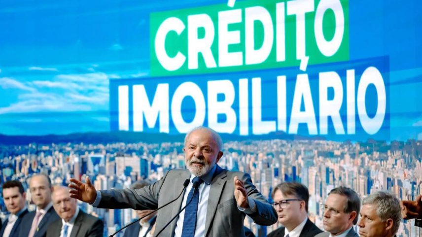 O presidente Luiz Inácio Lula da Silva durante cerimônia de lançamento de novo modelo de crédito imobiliário, em São Paulo - 10/10/2025 (Ricardo Stuckert / PR/Divulgação)
