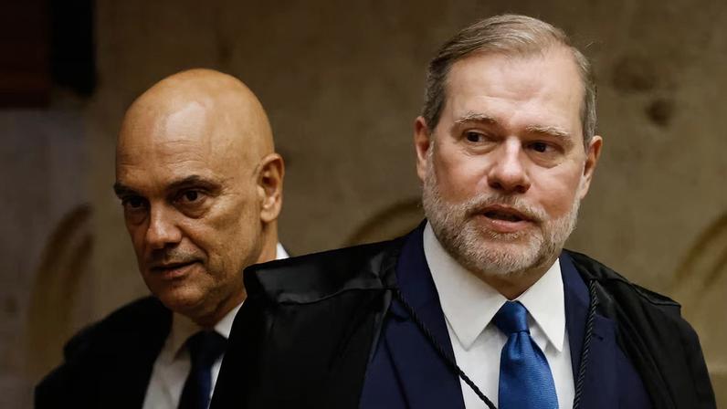 O ministro Dias Toffoli pediu para que recursos das big techs sejam julgados no plenário físico do STF