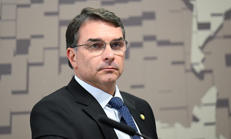 O senador e pré-candidato à Presidência pelo PL, Flávio Bolsonaro. Foto: Andressa Anholete/Agência Senado