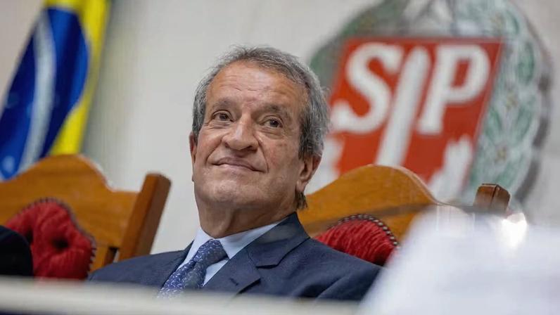 Presidente nacional do PL, Valdemar Costa Neto participa de cerimônia em sua homenagem na Assembleia Legislativa de São Paulo — Foto: Divulgação/Ag. Alesp