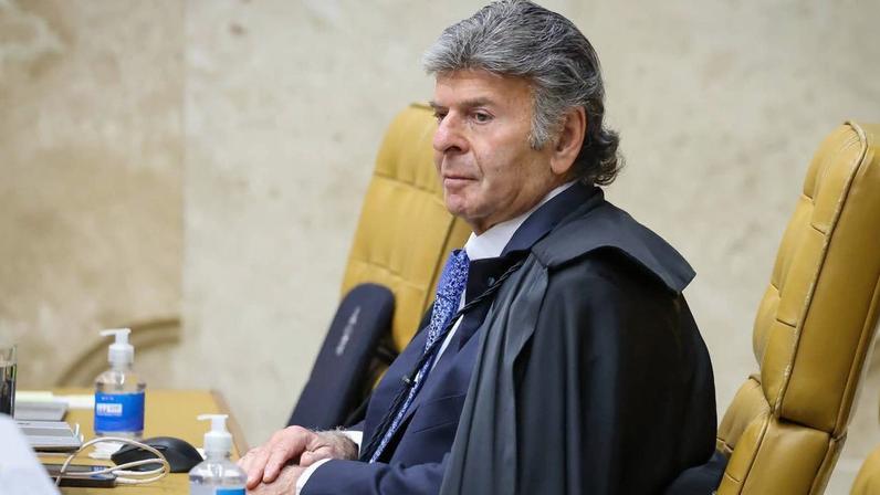 O ministro Luiz Fux, durante sessão do STF