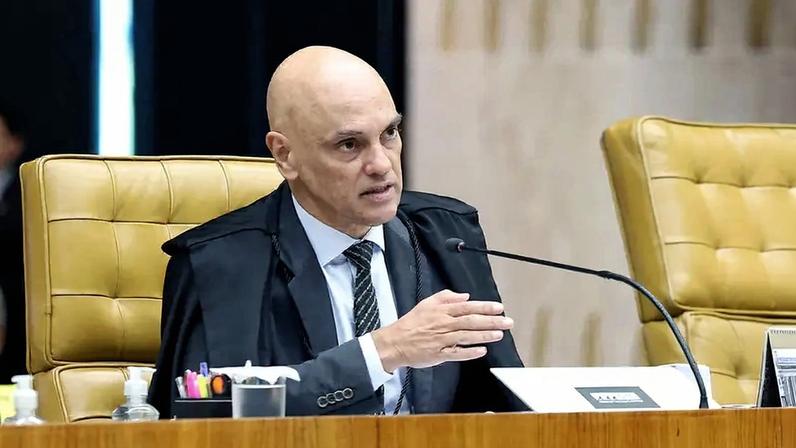 O ministro Alexandre de Moraes, durante sessão do STF