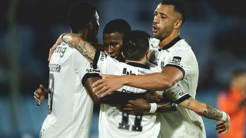Minda abre o placar para o Atlético-MG diante do Juventud nesta terça-feira. (Foto: Pedro Souza / Atlético)