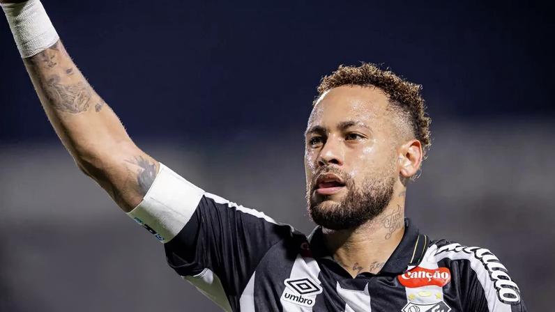 Neymar fez o gol no jogo entre Santos e Recoleta