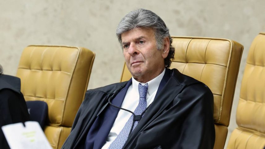O ministro Luiz Fux, durante sessão do STF