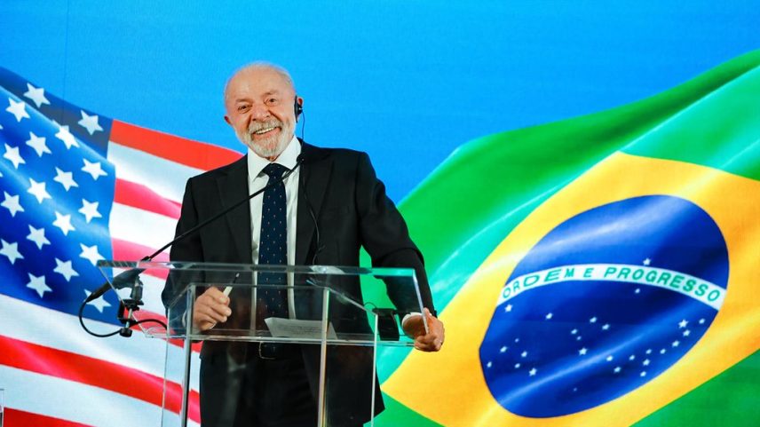 07 de maio de 2026 - Presidente da República, Luiz Inácio Lula da Silva, durante Coletiva à imprensa na Embaixada do Brasil, em Washington D.C. Foto: Ricardo Stuckert / PR