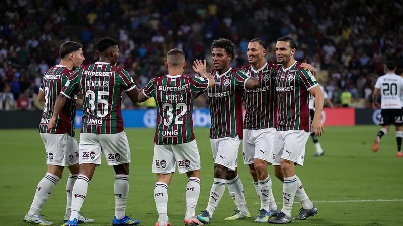 Jogadores do Fluminense comemoram gol contra o Operário (Foto: Marcelo Gonçalves/ Fluminense FC)