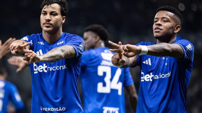 Kaio Jorge comemora seu gol contra o Goiás (Foto: Gustavo Aleixo/Cruzeiro)