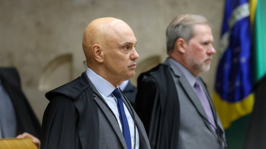 13 de maio de 2026 - Ministros Alexandre de Moraes e Dias Toffoli em sessão plenária do STF. Foto: Gustavo Moreno/STF