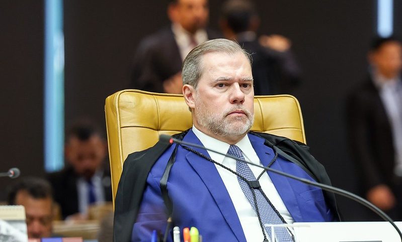 O ministro Dias Toffoli, durante sessão do STF