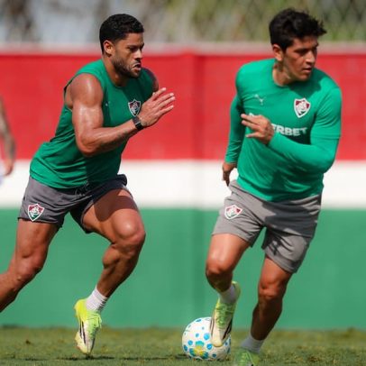 Cano faz golaço em treino com Hulk pelo Fluminense como camisa 7