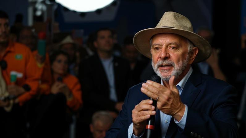 Presidente da República, Luiz Inácio Lula da Silva, durante anúncio de investimentos da Petrobras em São Paulo. Foto: Ricardo Stuckert / PR