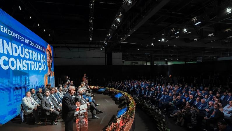 Presidente da República, Luiz Inácio Lula da Silva, durante cerimônia de abertura do Encontro Internacional da Indústria de Construção (ENIC) 2026, no Distrito Anhembi - São Paulo - SP.
