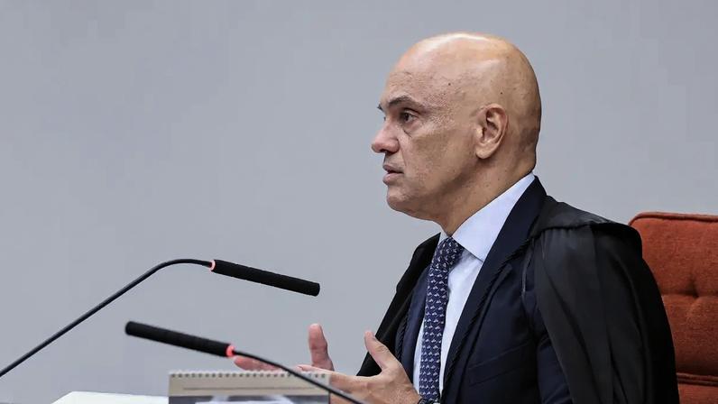 O ministro Alexandre de Moraes, durante sessão do STF