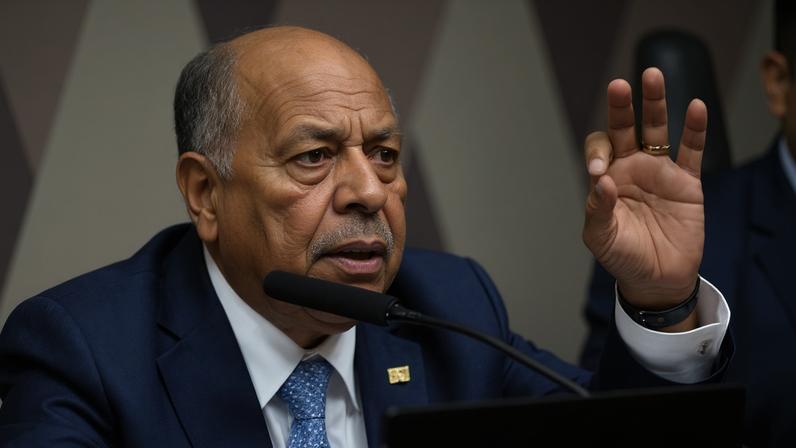 O indicado para o cargo de corregedor nacional de Justiça no Conselho Nacional de Justiça, Benedito Gonçalves, e o presidente da CCJ, senador Otto Alencar (PSD-BA)