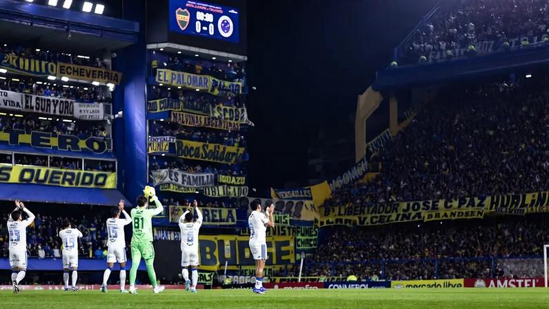 Boca Juniors x Cruzeiro, em La Bombonera, em Buenos Aires (Foto: Gustavo Aleixo/Cruzeiro)