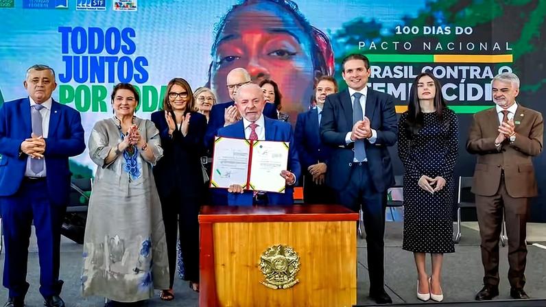 Presidente da República, Luiz Inácio Lula da Silva, reunião do Comitê Gestor do Pacto Nacional de Prevenção aos Feminicídios, no Palácio do Planalto