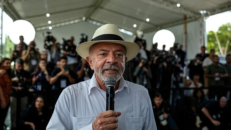 Presidente Luiz Inácio Lula da Silva (PT) durante anúncio sobre a inauguração do Centro de Desenvolvimento
