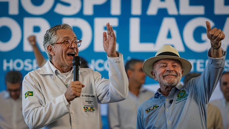 Presidente Lula durante anúncio na área da saúde em Lagarto/SE