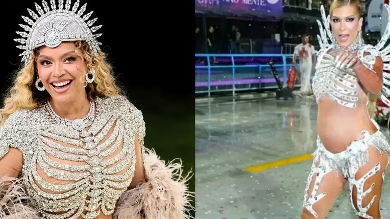 Veja as semelhanças entre look de Beyoncé e Lore Improta