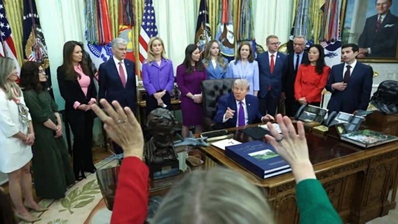 ‘The launch of “Moms.gov” was accompanied by an uncomfortable Oval Office press conference on Monday.’