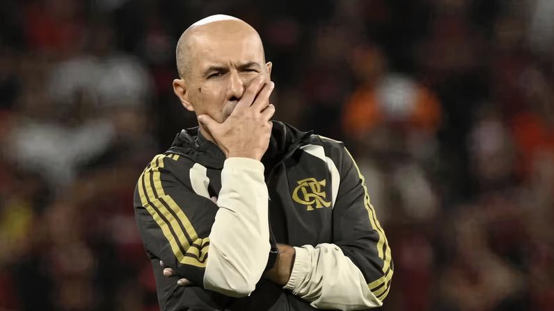 Leonardo Jardim em Flamengo x Palmeiras — Foto: André Durão