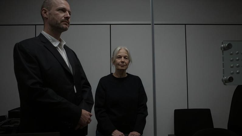 Daniela Klette in court in Celle, Germany, April 2025.