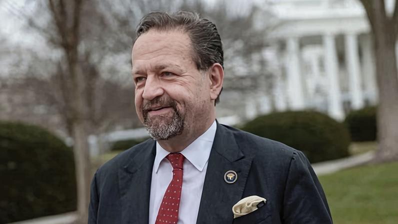 Sebastian Gorka, Trump’s counter-terrorism ‘czar’, outside the White House on 18 December 2025.