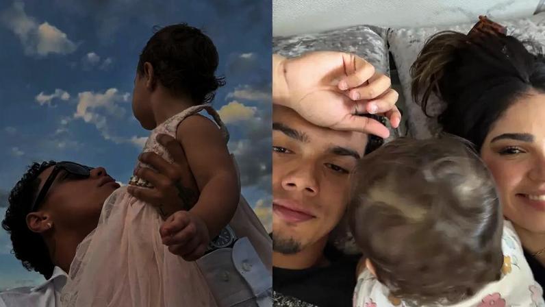 Filho de Ronaldinho Gaúcho celebra 1º ano da filha com Giovanna Buscacio