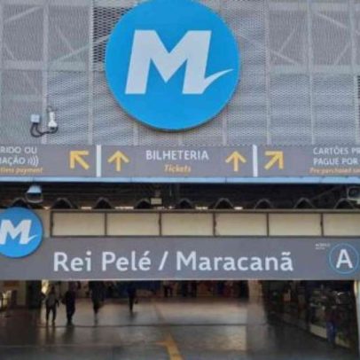 Metrô do Maracanã é rebatizado como Estação Rei Pelé no Rio