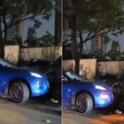 Motorista de Porsche é preso após colidir com quatro carros em SP