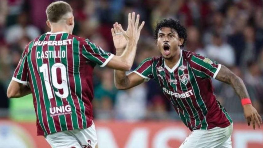 John Kennedy comemora o gol diante do Bolívar-BOL –