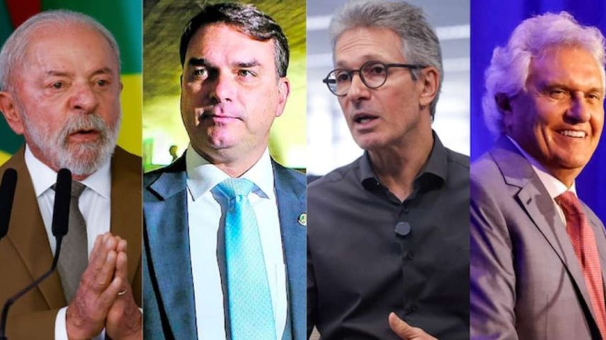 Lula, Flávio Bolsonaro, Romeu Zema e Ronaldo Caiado são pré-candidatos à Presidência